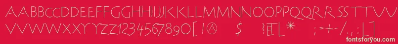 SteinantikLight Font – Green Fonts on Red Background