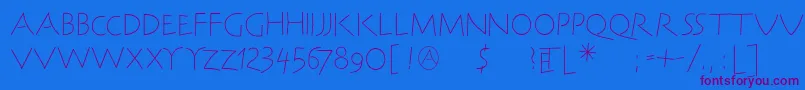 SteinantikLight Font – Purple Fonts on Blue Background