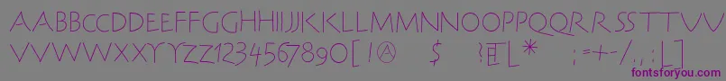 SteinantikLight Font – Purple Fonts on Gray Background