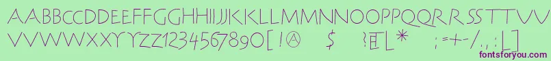 SteinantikLight Font – Purple Fonts on Green Background