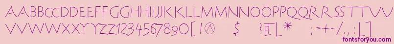 Подробнее о шрифте SteinantikLight Шрифт SteinantikLight – фиолетовые шрифты на розовом фоне