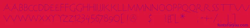 SteinantikLight Font – Purple Fonts on Red Background