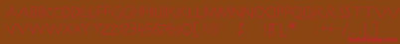 SteinantikLight-Schriftart – Rote Schriften auf braunem Hintergrund