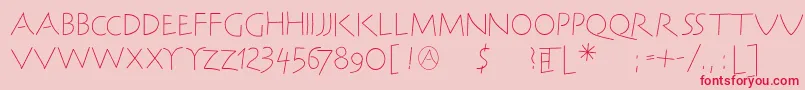 SteinantikLight Font – Red Fonts on Pink Background