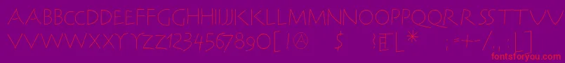 SteinantikLight Font – Red Fonts on Purple Background