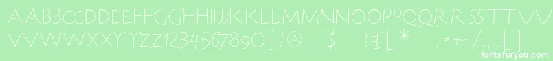Więcej informacji o czcionce SteinantikLight Czcionka SteinantikLight – białe czcionki na zielonym tle