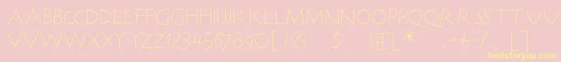 SteinantikLight Font – Yellow Fonts on Pink Background