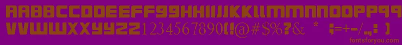 Surfsup Font – Brown Fonts on Purple Background