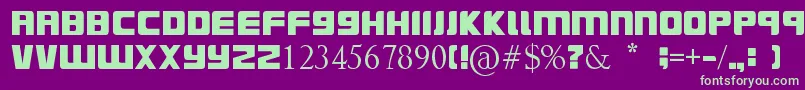 Surfsup Font – Green Fonts on Purple Background