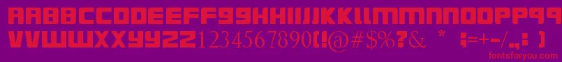 Surfsup Font – Red Fonts on Purple Background