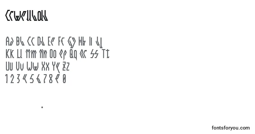 Шрифт Crwellbold – алфавит, цифры, специальные символы