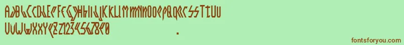 Crwellbold Font – Brown Fonts on Green Background