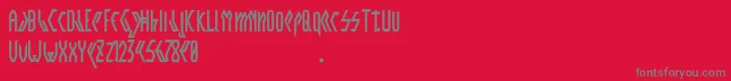 Crwellbold Font – Gray Fonts on Red Background