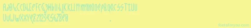 Więcej informacji o czcionce Crwellbold Czcionka Crwellbold – zielone czcionki na żółtym tle