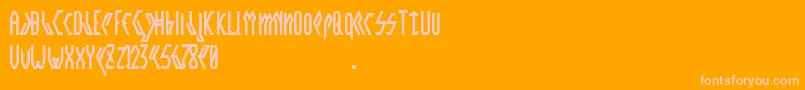 Crwellbold Font – Pink Fonts on Orange Background