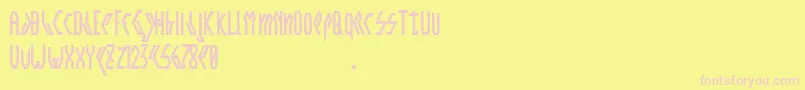 Crwellbold Font – Pink Fonts on Yellow Background