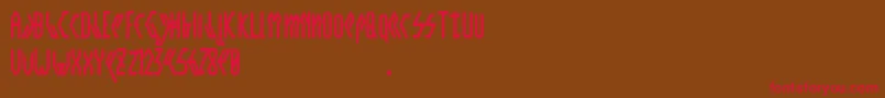 Crwellbold Font – Red Fonts on Brown Background