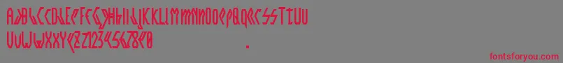 Crwellbold Font – Red Fonts on Gray Background