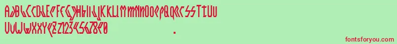 Crwellbold-fontti – punaiset fontit vihreällä taustalla