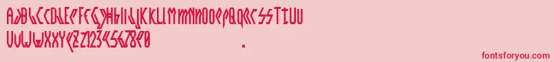 Crwellbold Font – Red Fonts on Pink Background