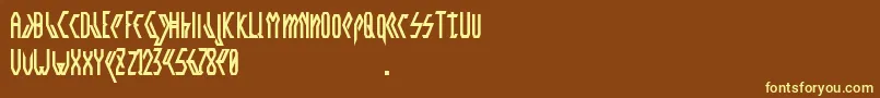 Crwellbold Font – Yellow Fonts on Brown Background