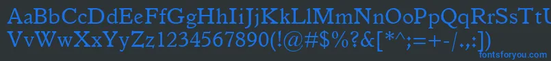 ItalianOldStyleMt Font – Blue Fonts on Black Background