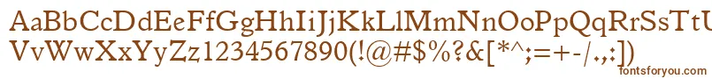 Шрифт ItalianOldStyleMt – коричневые шрифты на белом фоне