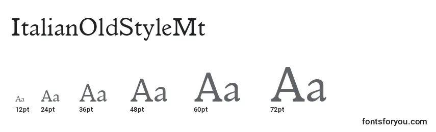 ItalianOldStyleMt Font Sizes
