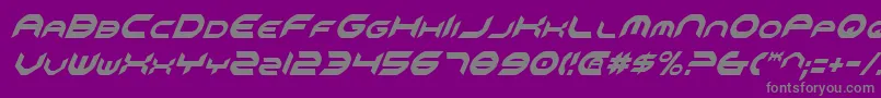 フォントOmniv2ci – 紫の背景に灰色の文字