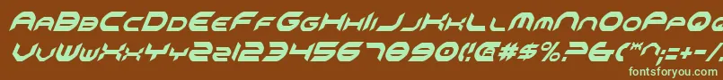 Omniv2ci-fontti – vihreät fontit ruskealla taustalla