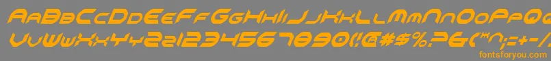 Omniv2ci Font – Orange Fonts on Gray Background