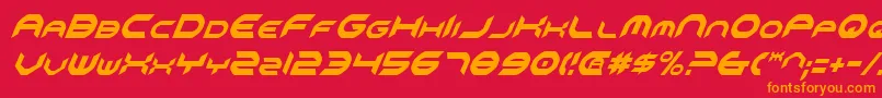 Omniv2ci Font – Orange Fonts on Red Background