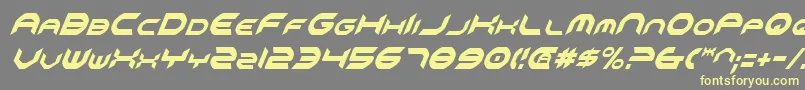 Omniv2ci-fontti – keltaiset fontit harmaalla taustalla