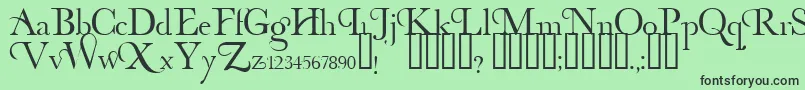 OrganicElements-Schriftart – Schwarze Schriften auf grünem Hintergrund