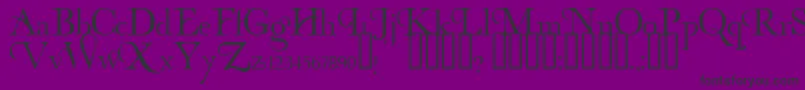 Шрифт OrganicElements – чёрные шрифты на фиолетовом фоне