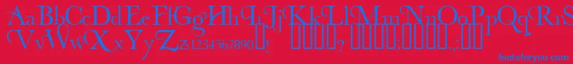 OrganicElements Font – Blue Fonts on Red Background