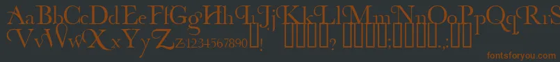OrganicElements-fontti – ruskeat fontit mustalla taustalla