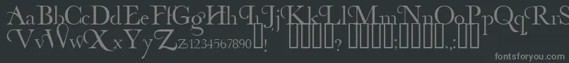 OrganicElements-Schriftart – Graue Schriften auf schwarzem Hintergrund