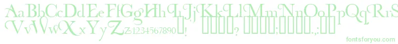 OrganicElements-Schriftart – Grüne Schriften auf weißem Hintergrund