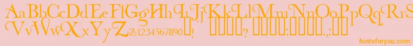 OrganicElements Font – Orange Fonts on Pink Background