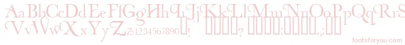 OrganicElements-Schriftart – Rosa Schriften auf weißem Hintergrund