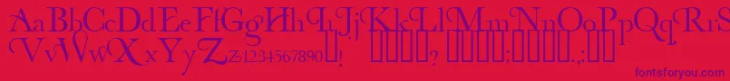 Шрифт OrganicElements – фиолетовые шрифты на красном фоне