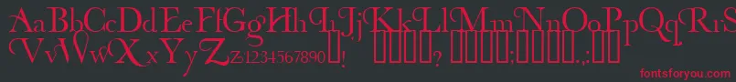 OrganicElements Font – Red Fonts on Black Background