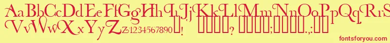 OrganicElements Font – Red Fonts on Yellow Background