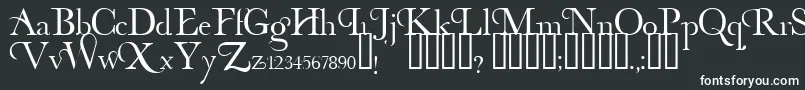 OrganicElements-fontti – valkoiset fontit mustalla taustalla