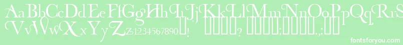 OrganicElements Font – White Fonts on Green Background