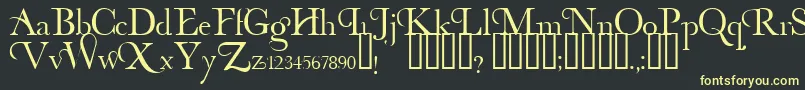 OrganicElements Font – Yellow Fonts on Black Background