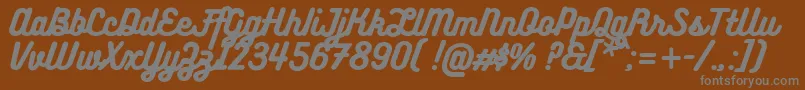 BukhariScript Font – Gray Fonts on Brown Background