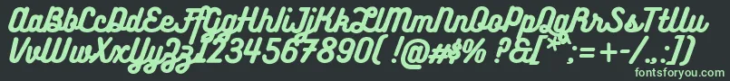 フォントBukhariScript – 黒い背景に緑の文字