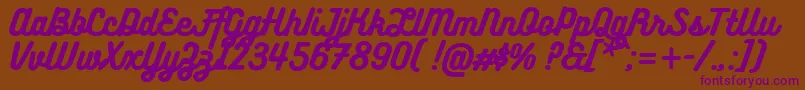 BukhariScript Font – Purple Fonts on Brown Background